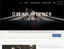 Tablet Screenshot of dylanwerneryoga.com